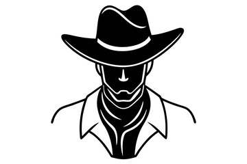 Cowboy silhouette vector illustration
