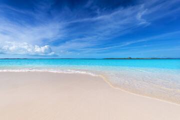 The beautiful beaches of little Exuma islands, The Bahamas, Caribbean, as a background or texture