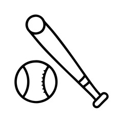 baseball icon, baseball line art - simple line art of baseball, perfect for baseball logos and icons