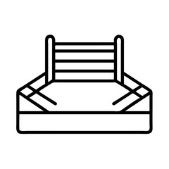 boxing ring icon, boxing ring line art - simple line art of boxing ring, perfect for boxing ring logos and icons