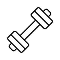 dumbbell icon, dumbbell line art - simple line art of dumbbell, perfect for dumbbell logos and icons