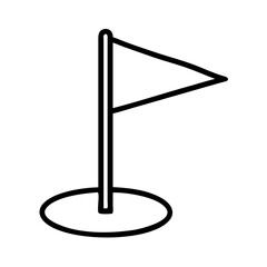 Obraz premium golf flagstick icon, golf flagstick line art - simple line art of golf flagstick, perfect for golf flagstick logos and icons