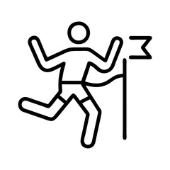 marathon icon, marathon line art - simple line art of marathon, perfect for marathon logos and icons