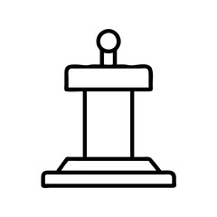 podium icon, podium line art - simple line art of podium, perfect for podium logos and icons