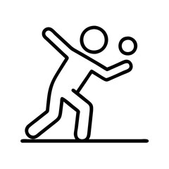 shot put icon, shot put line art - simple line art of shot put, perfect for shot put logos and icons