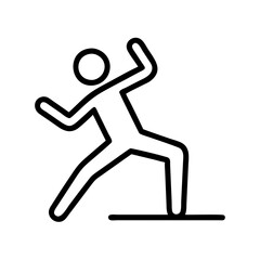 aerobics icon, aerobics line art - simple line art of aerobics, perfect for aerobics logos and icons