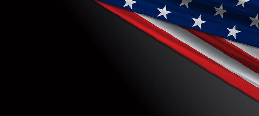 USA Flag Background with Copy Space