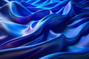 Obraz premium Wavy Blue Fabric Texture: 4K High-Resolution Background Image