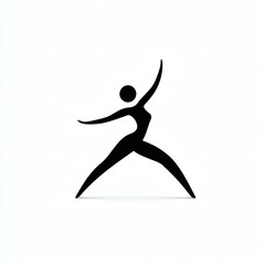 Dynamic figure of a dancer showcasing graceful movement in a minimalist style