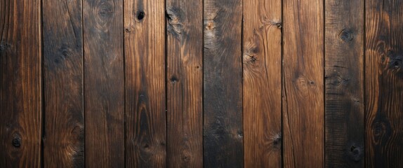 Fototapeta premium Rustic wooden plank texture with rich tones suitable for design backgrounds and artistic projects. Ideal for crafts and interior design.