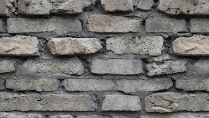 Fototapeta premium Textured old concrete wall background with stone elements, perfect for architectural or design projects. High quality close-up image.