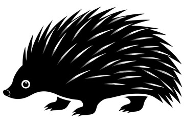 Porcupine silhouette vector illustration