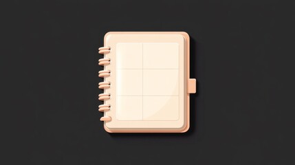 Blank planner notebook on a dark background showcasing an organized layout for scheduling tasks and notes