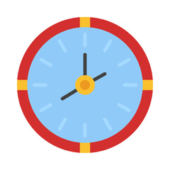 Wall clock flat icon