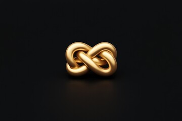 Intricate golden knot symbolizing unity, elegance, and timeless