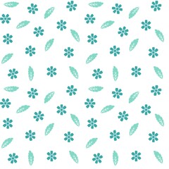 Blue flowers seamless pattern 