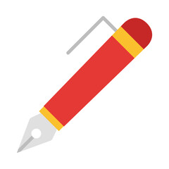 Fountain pen flat icon