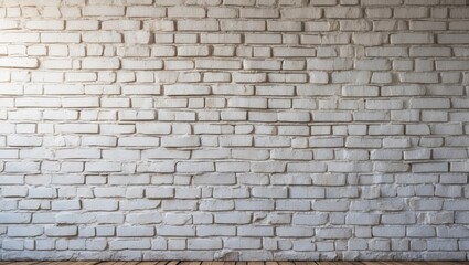 Naklejka premium White Brick Wall Texture Background with Grunge Finish Ideal for Design Projects and Copy Space in Contemporary or Vintage Styles