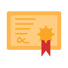 Certificate flat icon