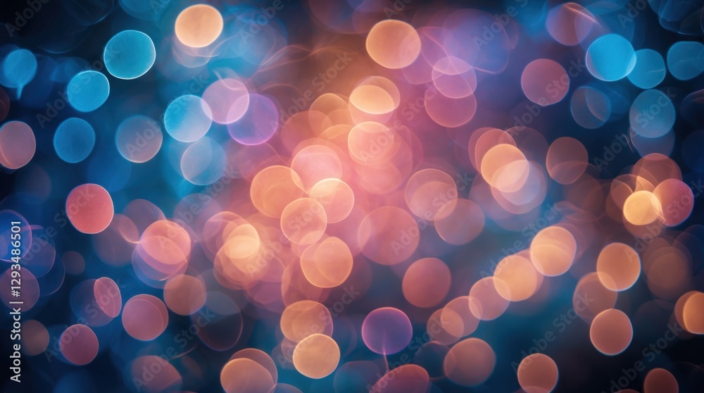 Poster colorful abstract bokeh background with soft round lights creating a dreamy and festive atmosphere s