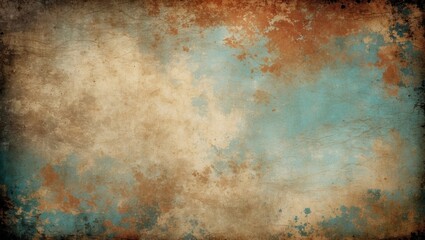 Fototapeta premium Textured vintage grunge background in soft beige and blue tones ideal for design projects and artistic applications.