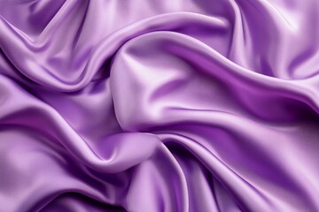 Obraz premium Flowing purple silk fabric, soft texture and lighting. Neural network AI generated