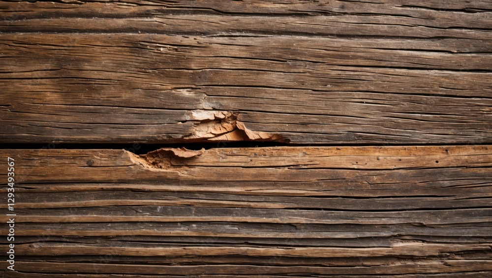 Poster detailed close-up of aged wooden surface showcasing small nicks and cracks highlighting rustic textu