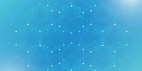 Abstract dynamic motion lines and dots background with colorful particles.