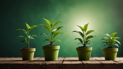 Fototapeta premium Green business concept plant