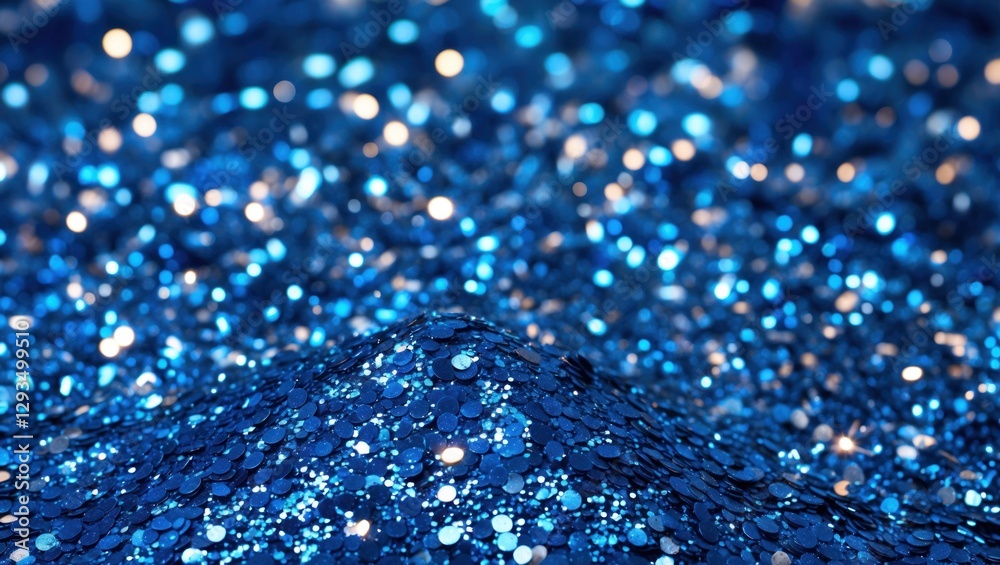 Poster sparkling blue glitter texture with shimmering lights perfect for festive backgrounds and creative p