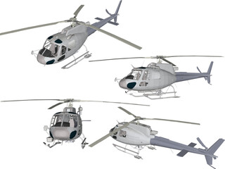 Naklejka premium vector sketch of a combat helicopter design with full weapons for world war