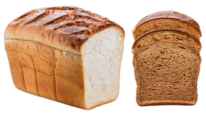 Set of bread isolated on transparent background
