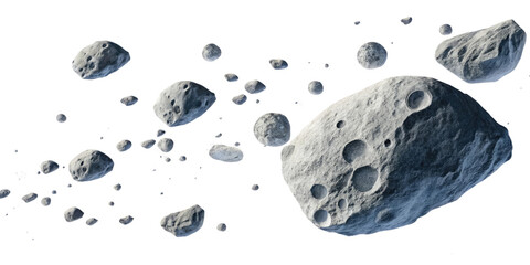 Flying asteroids cut out
