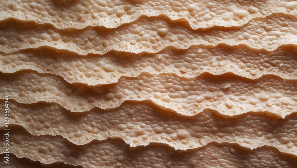Poster Textured abstract background of layered skin-like surfaces showcasing grooves and bumps in neutral tones. Ideal for design and artistic use.