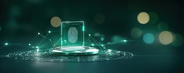 Enhancing digital banking security fingerprint scanner access in finance business concept