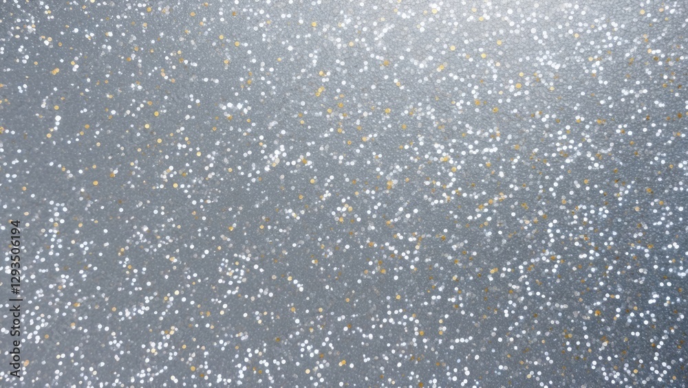 Poster elegant silver glitter texture background with shimmering sparkles for festive and decorative purpos