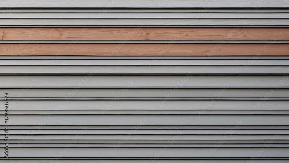 Poster textured horizontal siding wall design with wooden accents creating an abstract modern background fo