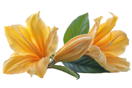  Ylang-Ylang Flower Isolated on Transparent Background