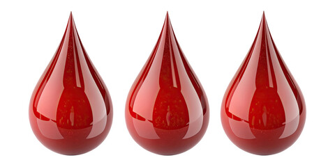 Obraz premium Blood drops cut out 