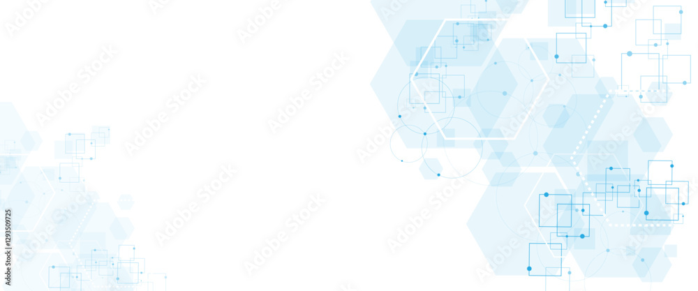 Wall mural abstract technology and science background design.