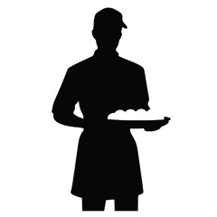 silhouette of a chef