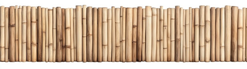 Natural Bamboo Fence Background for Rustic or Eco-Friendly Design