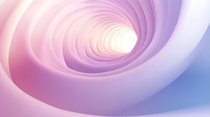 Obraz premium Cascading Pastels: A Serene Abstract Tunnel in Soft Pinks and Blues