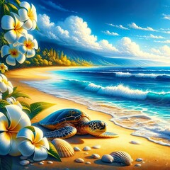 夏の爽やかで気持ちよい海