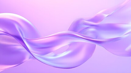 Abstract Motion of Silky Purple Fabric Flowing Gracefully in Soft Light