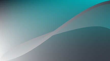 Obraz premium The color gradient transitions from teal green to a darker blue. Very thin, long, curved lines extend diagonally from the upper left to the lower right.