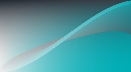 A deep teal color dominates, accented by a bold, curved line in the lower left corner. The presence of dark blue is prominent.