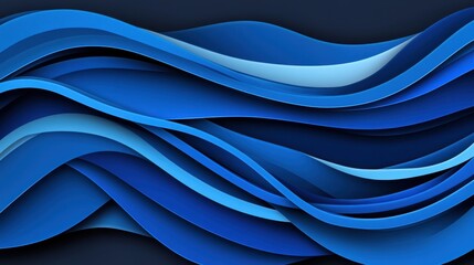 Fototapeta premium Ocean blue background with wave-textured glass and ripple pattern