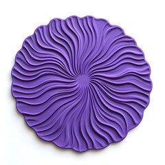 Abstract Purple Swirling Wave Circular Design