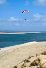 Parapente, Site protégé de la Dune du Pilat, Réserve du Banc d'Arguin, 33, Gironde, France